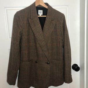 GAP Wool Blend Plaid Blazer